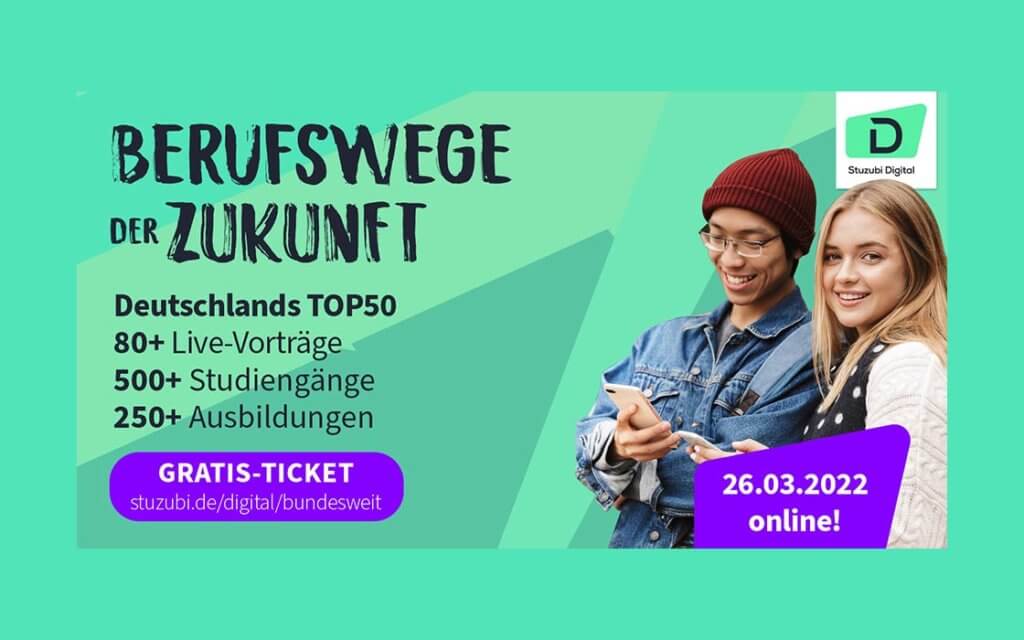 Studien- und Ausbildungsmesse Online 1 Online-Messe Stuzubi Digital Berufe der Zukunft © Stuzubi