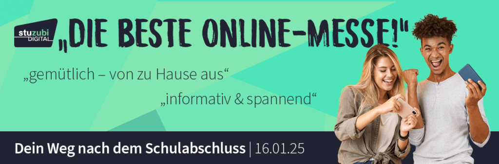 Stuzubi Digital Online Messe zur Berufsorientierung für Schüler