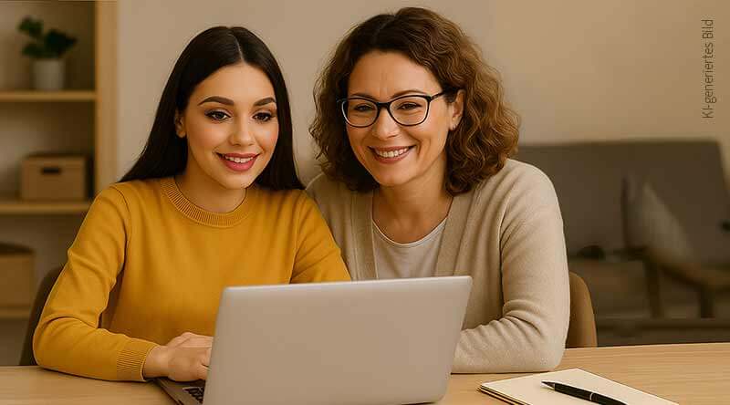 Stuzubi Digital Bundesweit 45 KI generiertes Symbolbild für die Stuzubi Elternwebinare
