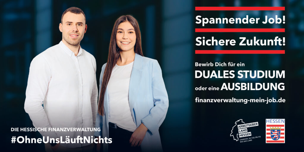Aktuelles zu Studium und Ausbildung aus Frankfurt am Main 2 Ausstellerbanner Oberfinanzdirektion Frankfurt