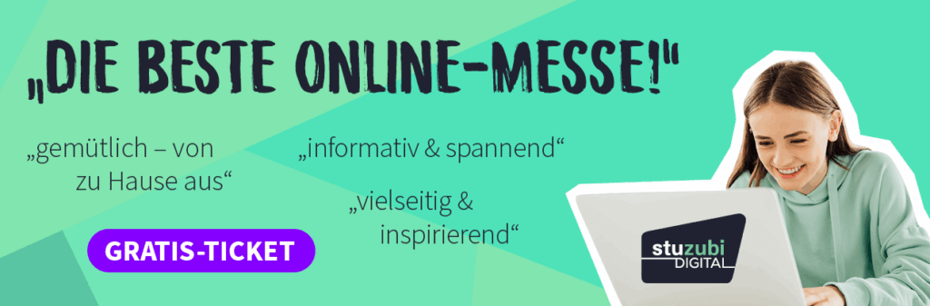 Studiengang Wirtschaftspsychologie 2 Die Stuzubi Digital ist die "beste Online-Messe" © Stuzubi GmbH