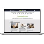 Darstellung Website Online Magazine auf Laptop
