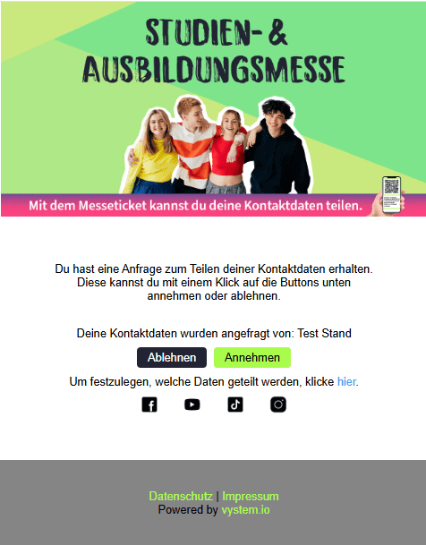 Kontaktdaten teilen 4 Kontaktdaten teilen 3