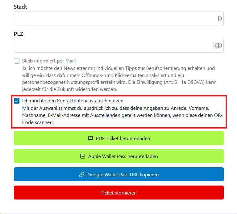 Kontaktdaten teilen 3 Kontaktdaten teilen 2
