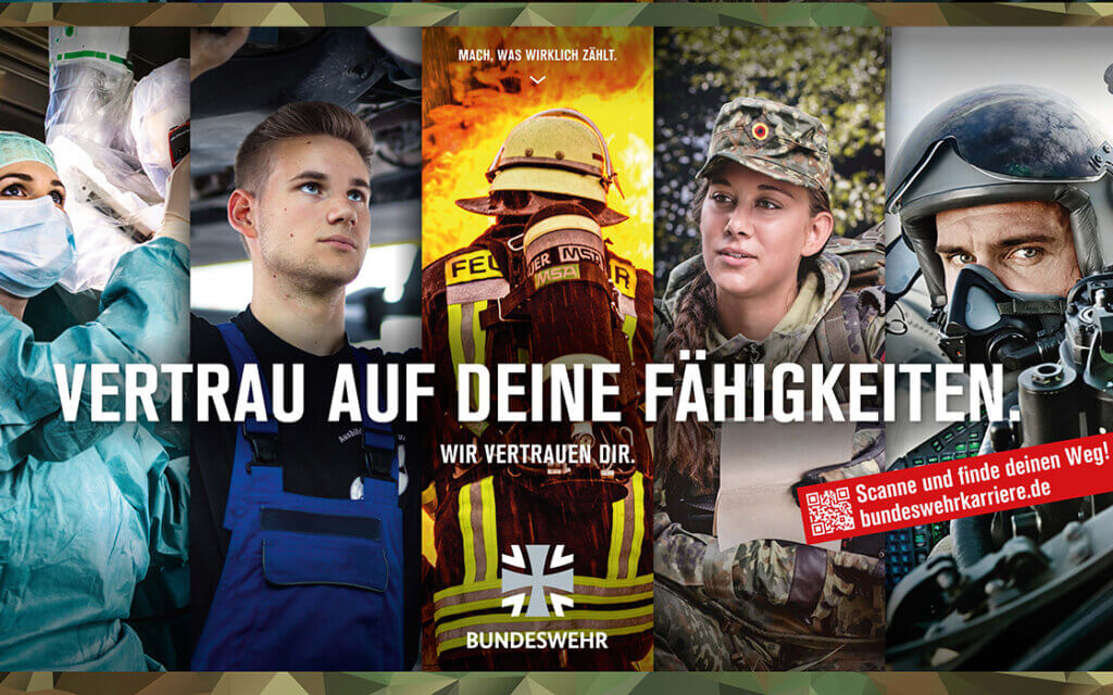 Stuzubi Ausbildungsmesse in Mainz vergibt Messepreis 3 Ausbildungsmesse Stuzubi in Mainz: Plakat zu den Karrieremöglichkeiten bei der Bundeswehr