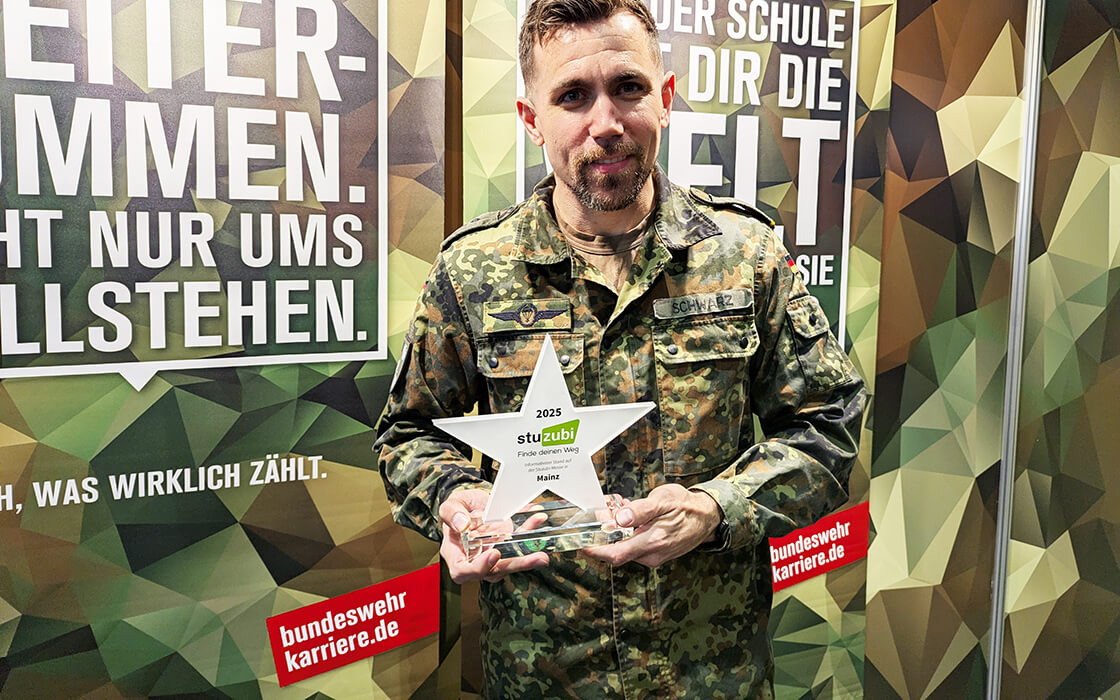 Ausbildungsmesse Stuzubi in Mainz: Preisverleihung an die Bundeswehr