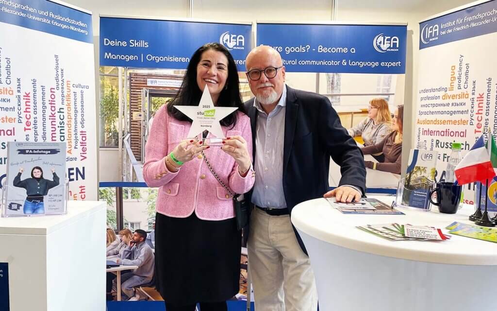 Ausbildungsmesse Stuzubi in Nürnberg: Preisverleihung an das IFA Institut