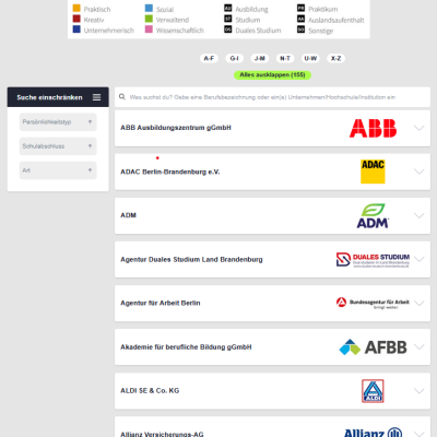 Stuzubi Ausstellerliste im Online Magazin Stuzubi Ausstellerliste im Online Magazin